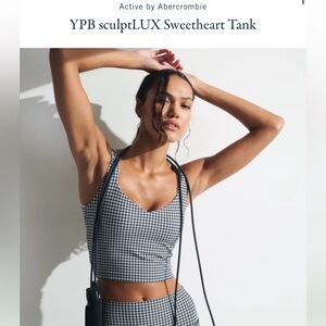 YPB sculptLUX Sweetheart Tank - Black Houndstooth